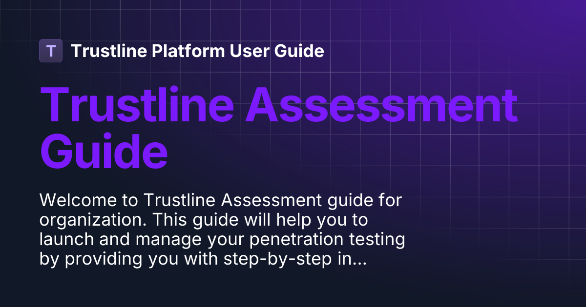 Trustline Assessment Guide | Organization Guides | Trustline Platform ...